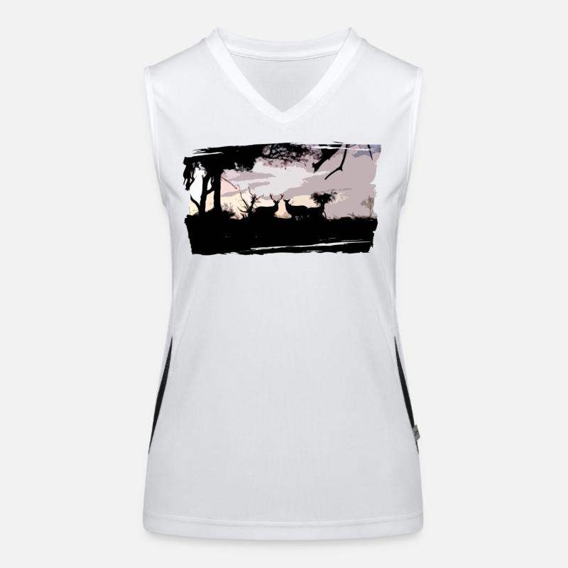Maßgeschneiderte Hirsch- & Brech-Shirt Funktionelles Kontrast-Tank Top für Frauen
