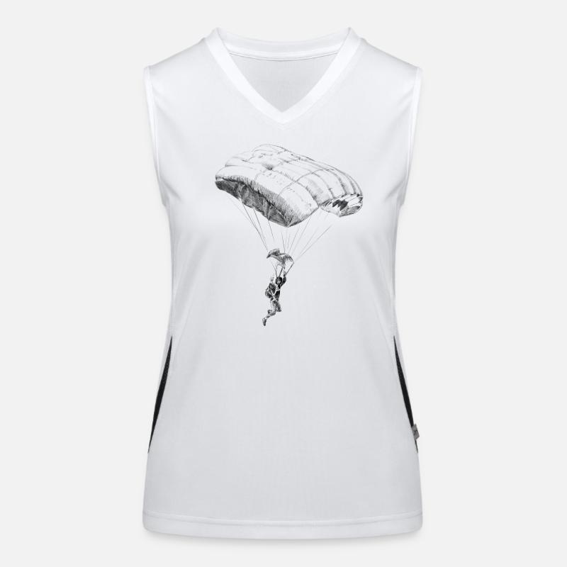 Fallschirmspringer Funktionelles Kontrast-Tank Top für Frauen