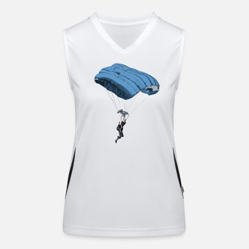 parachuting Women's Functional Contrast Tank Top