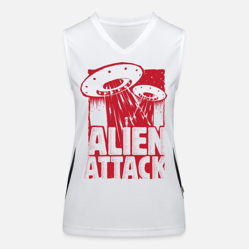 Alien Attack Funktionelles Kontrast-Tank Top für Frauen