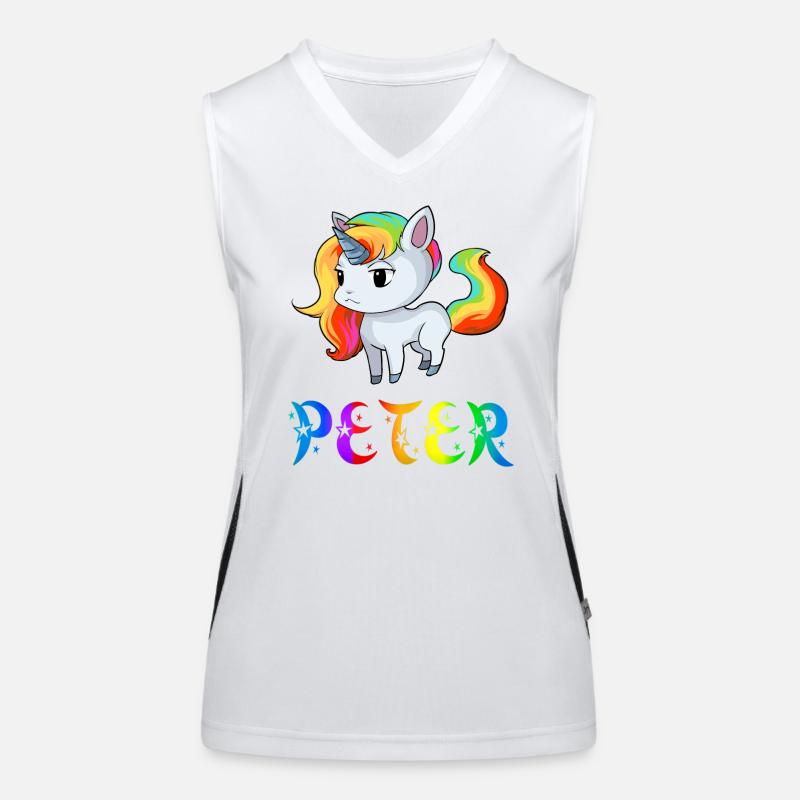 Einhorn Peter Funktionelles Kontrast-Tank Top für Frauen