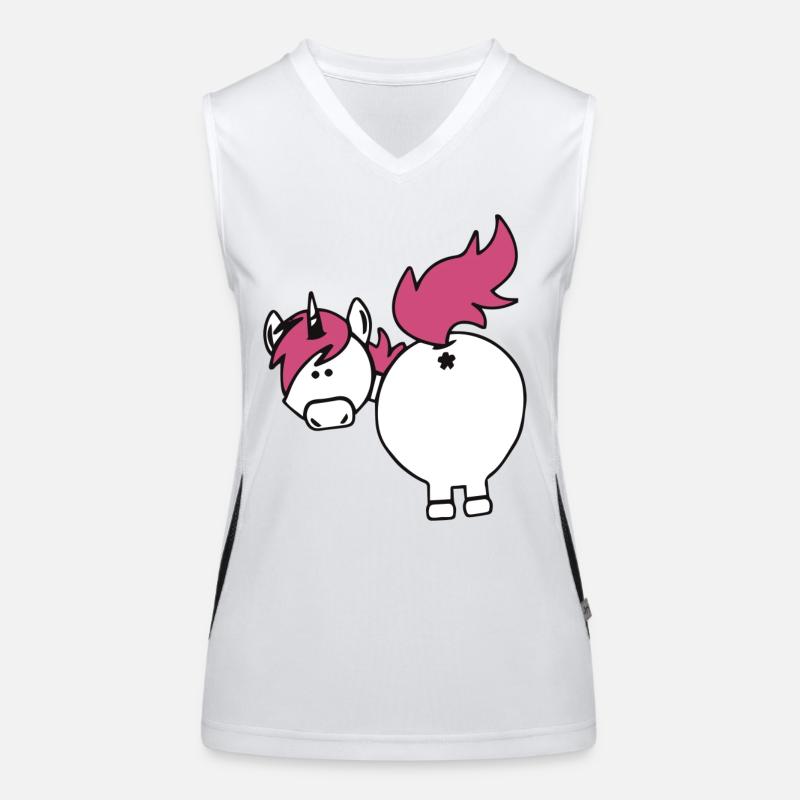 einhorn hintern Funktionelles Kontrast-Tank Top für Frauen