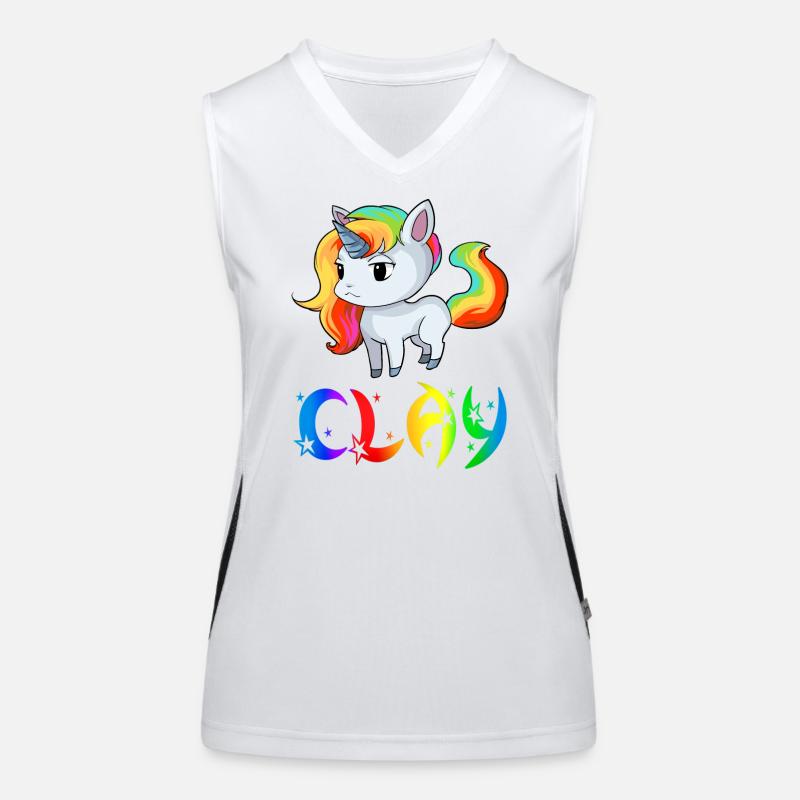 Einhorn Clay Funktionelles Kontrast-Tank Top für Frauen