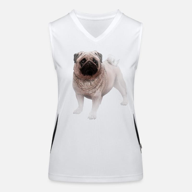 Mops Funktionelles Kontrast-Tank Top für Frauen