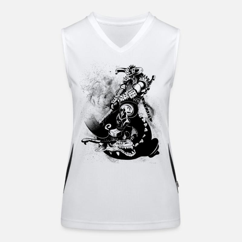 Viking - Women's Functional Contrast Tank Top - white/black