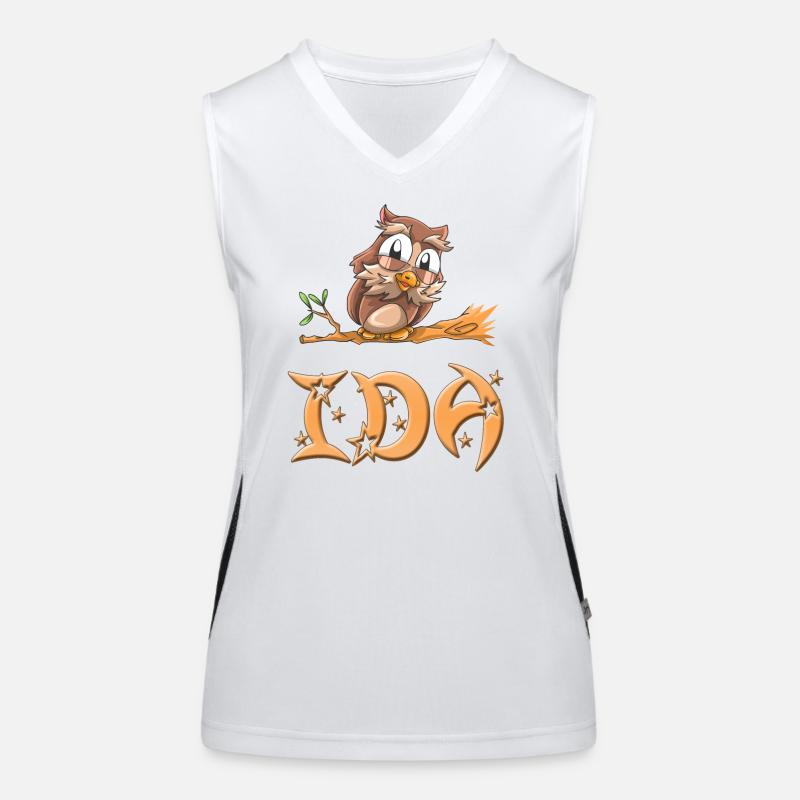 Eule Ida Funktionelles Kontrast-Tank Top für Frauen