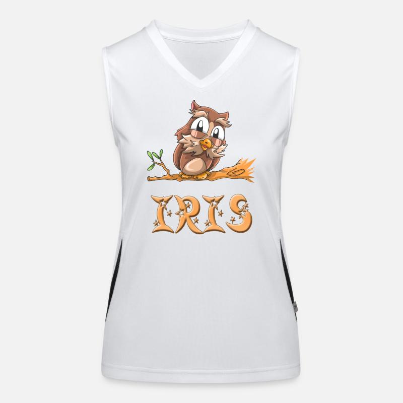 Eule Iris Funktionelles Kontrast-Tank Top für Frauen