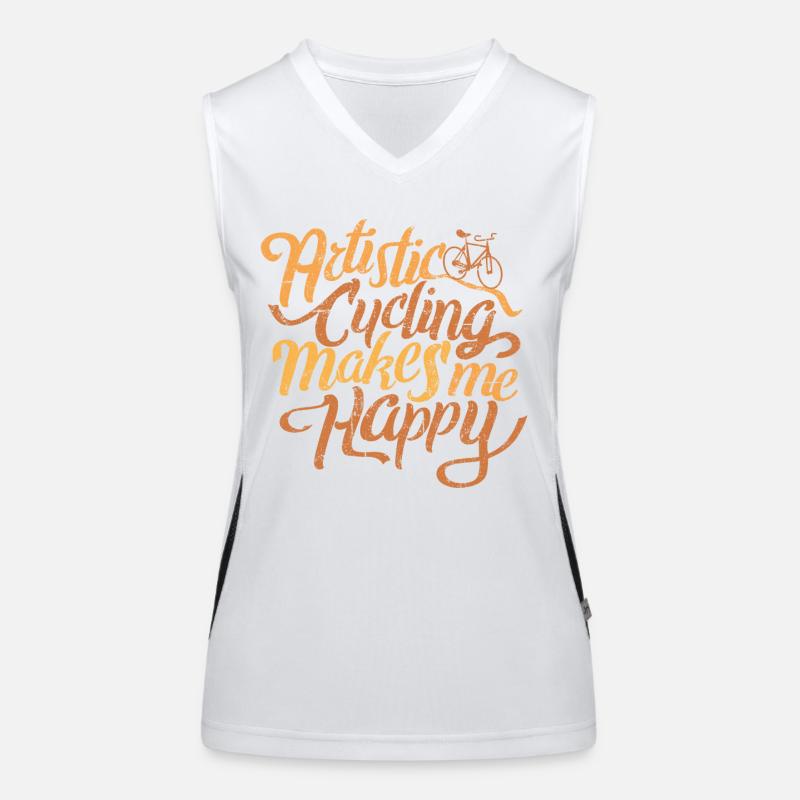 Kunstrad, Kunstradfahren,  Makes Me Happy Funktionelles Kontrast-Tank Top für Frauen