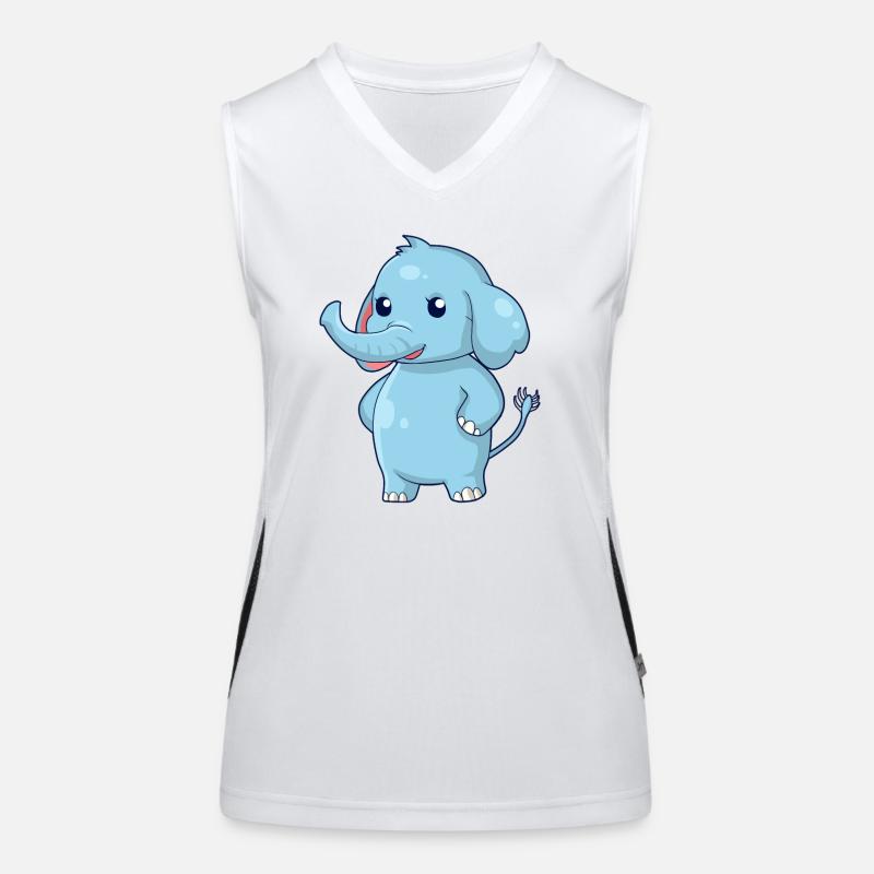 Standing elephant Women's Functional Contrast Tank Top