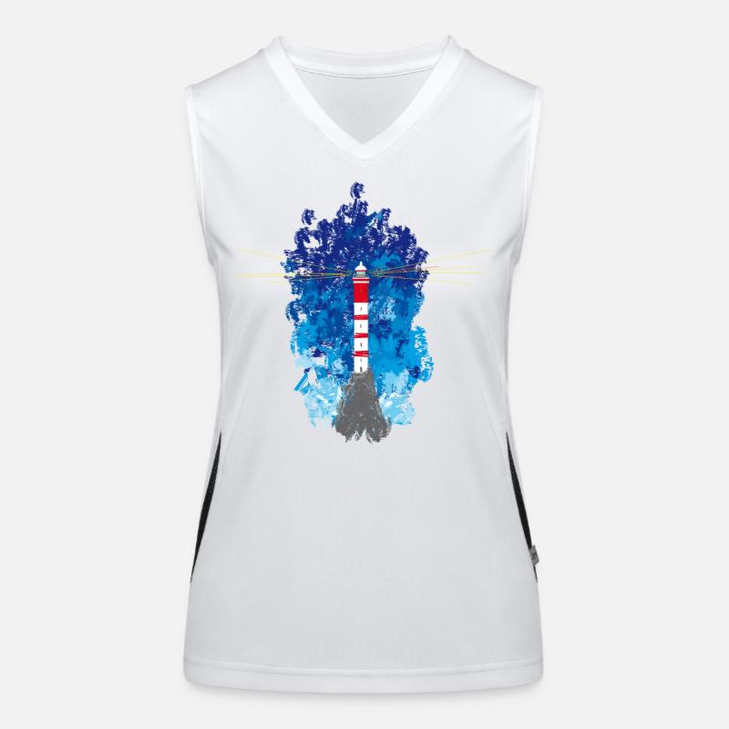 Leuchtturm Funktionelles Kontrast-Tank Top für Frauen