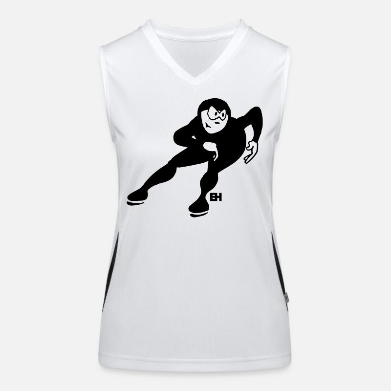 Eisschnellläufer Funktionelles Kontrast-Tank Top für Frauen