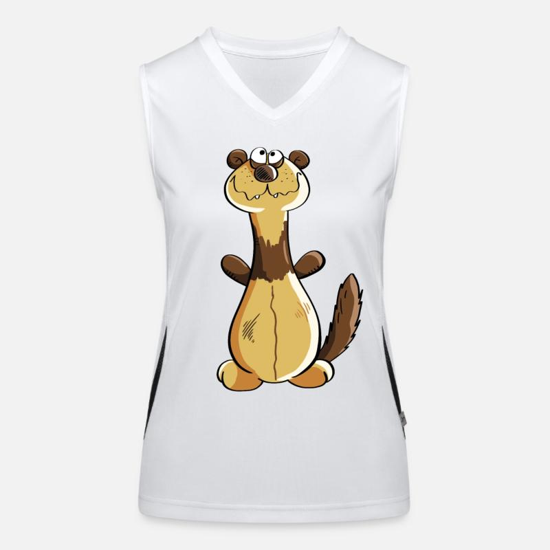Naughty Ferret Comic - Cadeau - Polecat Débardeur respirant contrasté Femme
