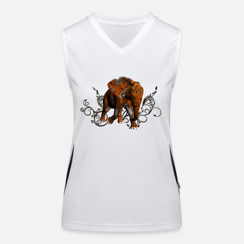 Superbe éléphant steampunk Débardeur respirant contrasté Femme