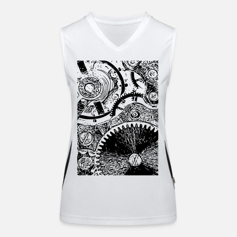 Uhrwerk Funktionelles Kontrast-Tank Top für Frauen
