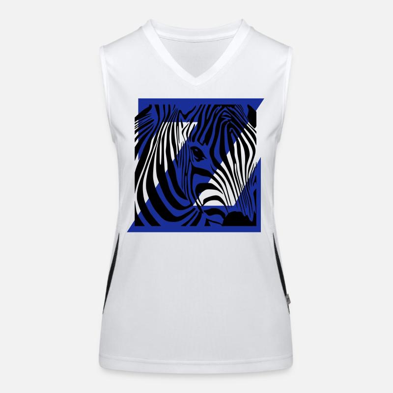 Zebra-Mix Funktionelles Kontrast-Tank Top für Frauen