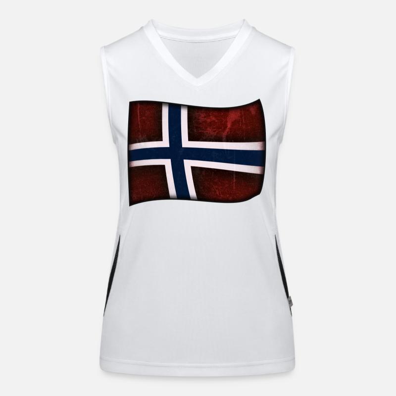 Norwegian Flag Women's Functional Contrast Tank Top