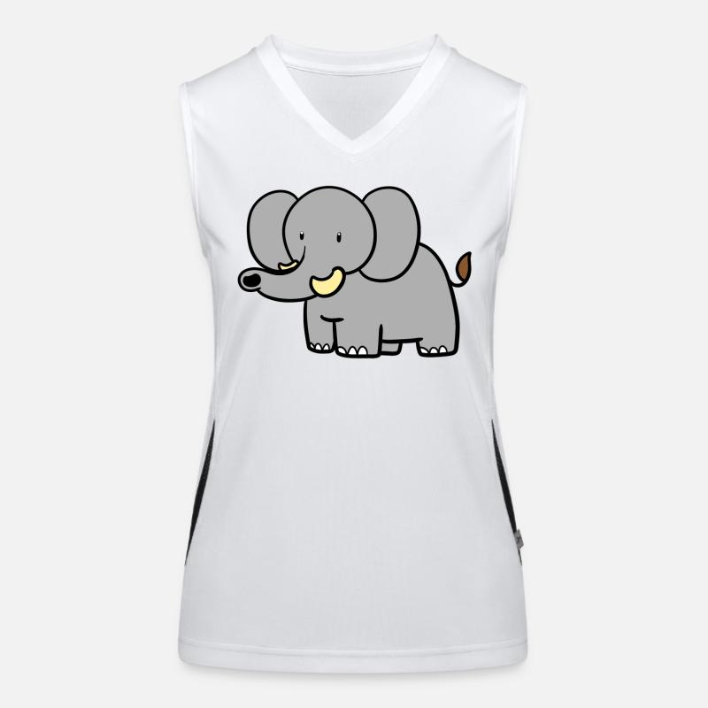 Standing elephant Women's Functional Contrast Tank Top