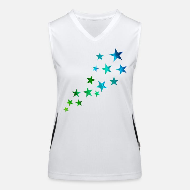 Sternschnuppe Funktionelles Kontrast-Tank Top für Frauen