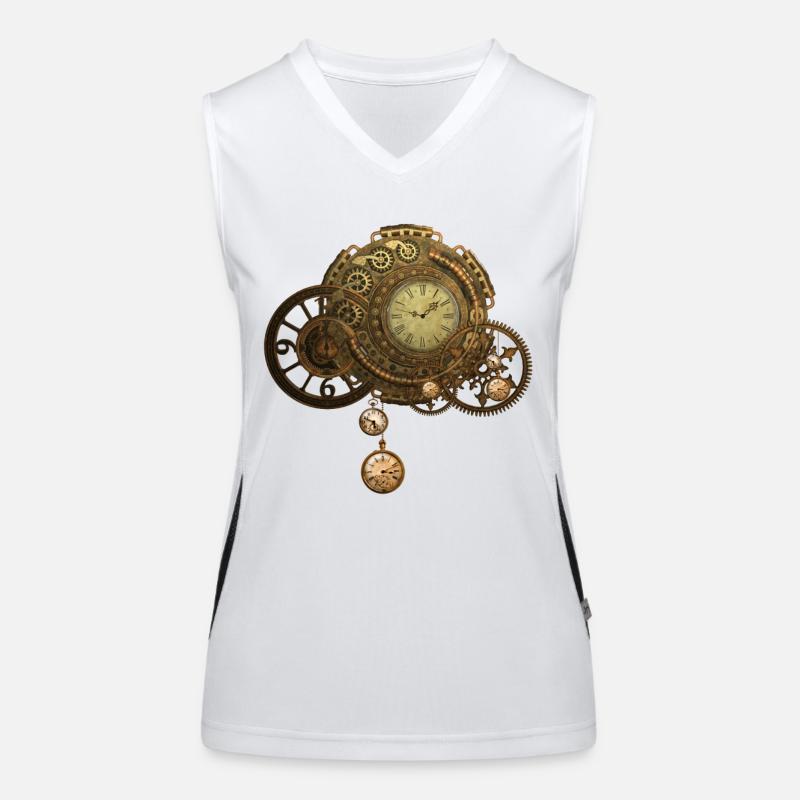 Wunderbare steampunk Design Funktionelles Kontrast-Tank Top für Frauen