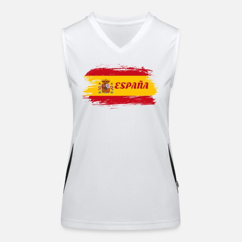 Espagne Drapeau / Cadeau Madrid Barcelone Débardeur respirant contrasté Femme