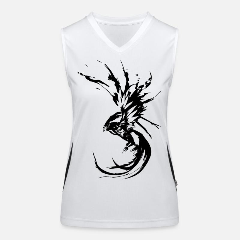 Phoenix Mythical Bird Women's Functional Contrast Tank Top
