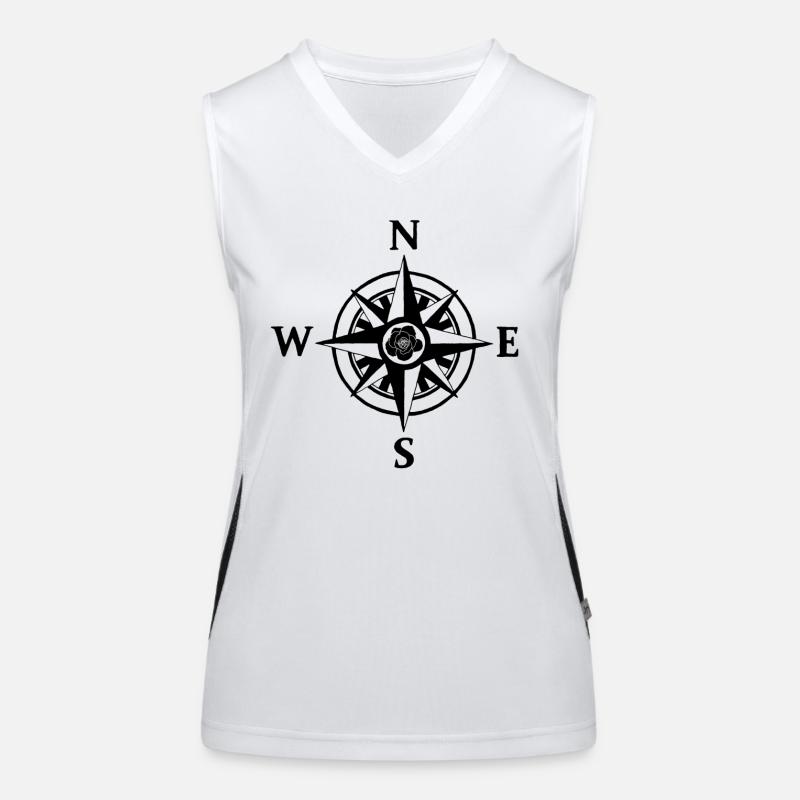 Kompass Funktionelles Kontrast-Tank Top für Frauen