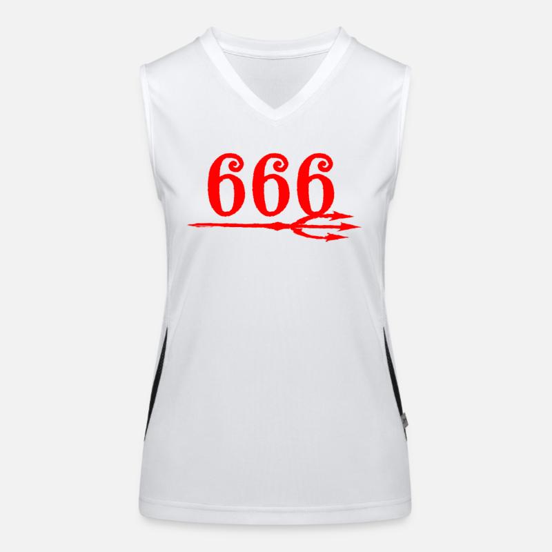 666 Devils Trident Débardeur respirant contrasté Femme