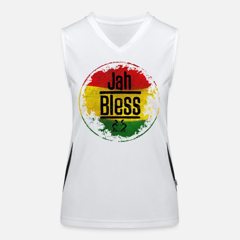 Jah Bless Symbol red-yellow-green Women's Functional Contrast Tank Top