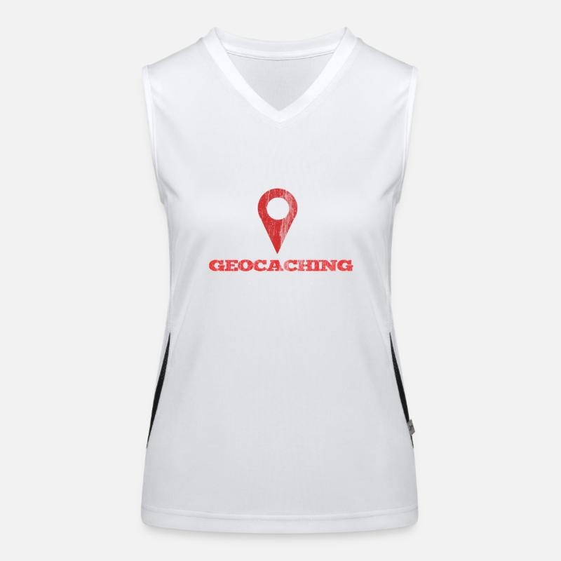 Geocaching Funktionelles Kontrast-Tank Top für Frauen