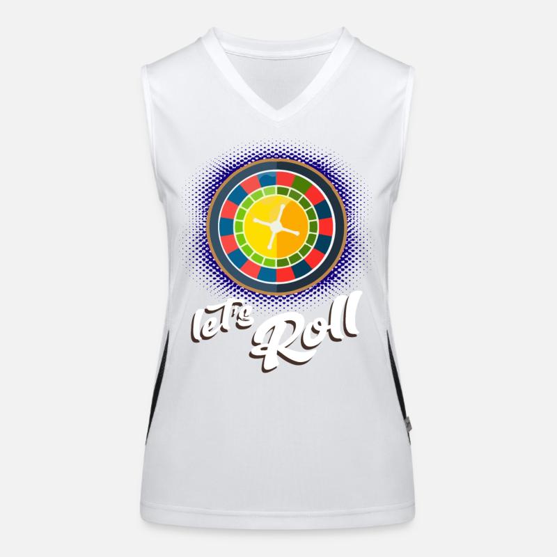 Lebendige Roulette-Inspiration Funktionelles Kontrast-Tank Top für Frauen
