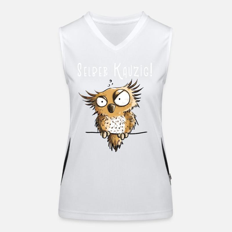 Selber Kauzig Eule Funmotiv Mit Spruch Funktionelles Kontrast-Tank Top für Frauen