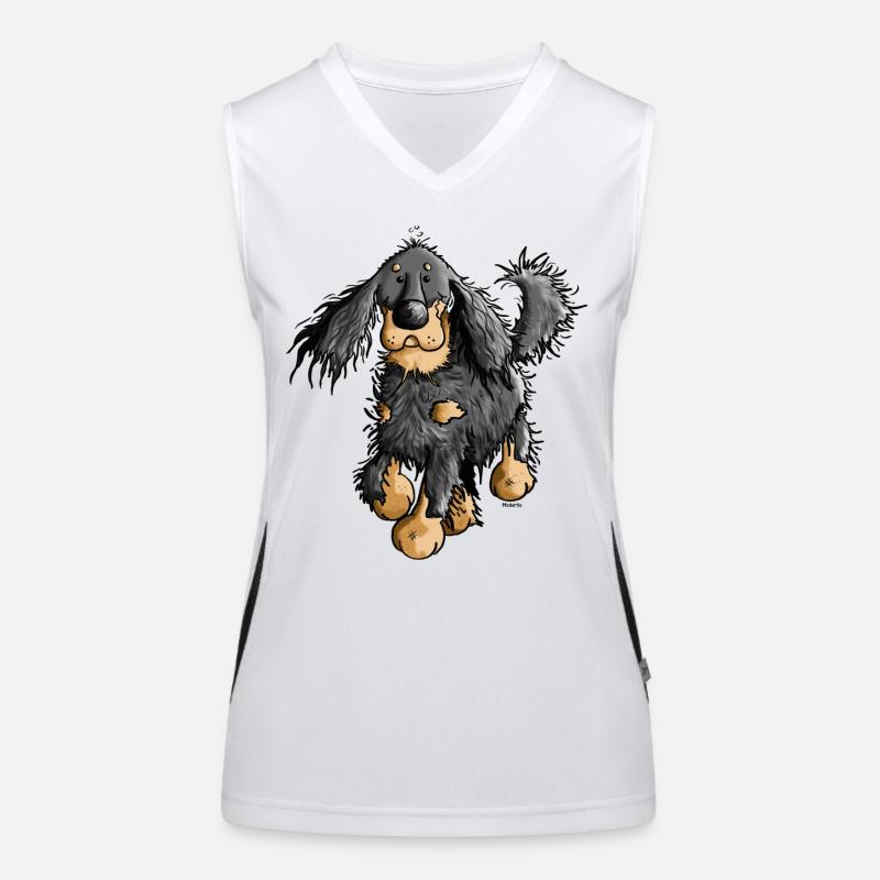 Flinker Gordon Setter - Hund Funktionelles Kontrast-Tank Top für Frauen