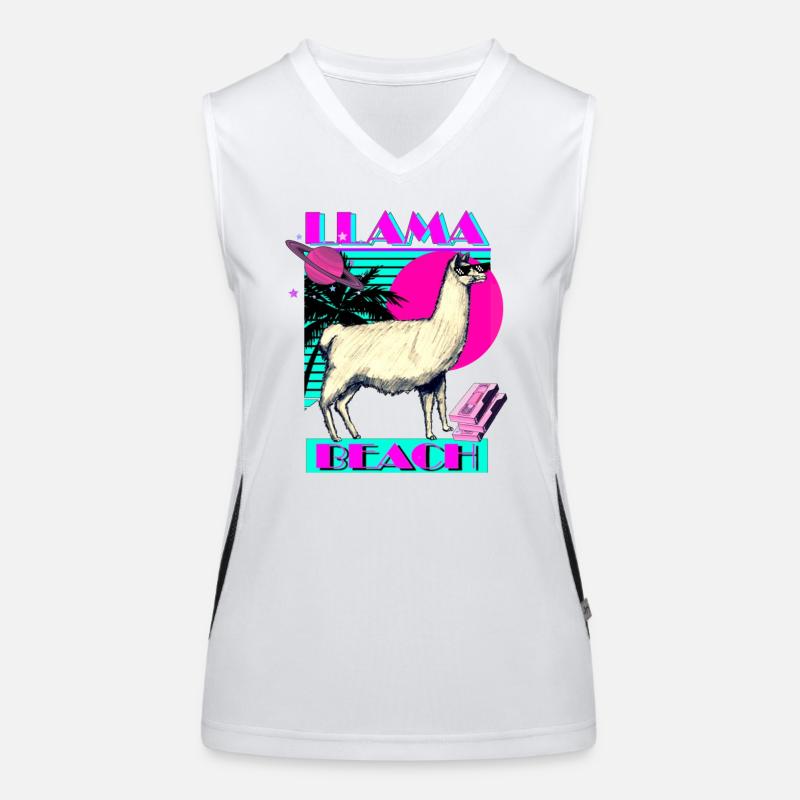 Llama Beach Funktionelles Kontrast-Tank Top für Frauen