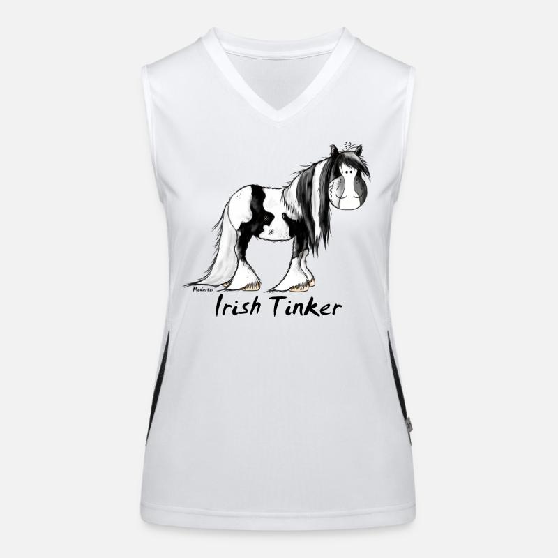 Pfiffiger Irish Tinker - Gypsy Cob Funktionelles Kontrast-Tank Top für Frauen