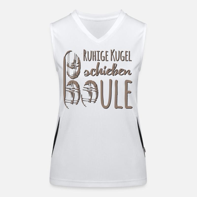 Boule spielen Ruhige Kugel schieben PETANQUE Funktionelles Kontrast-Tank Top für Frauen