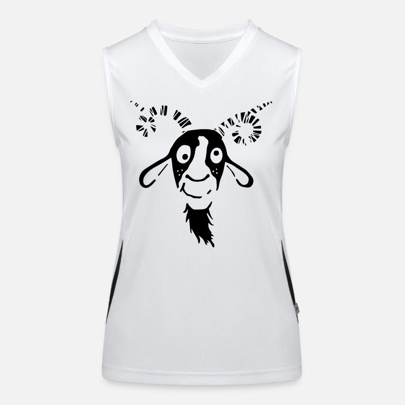 Witzige Ziege Funktionelles Kontrast-Tank Top für Frauen