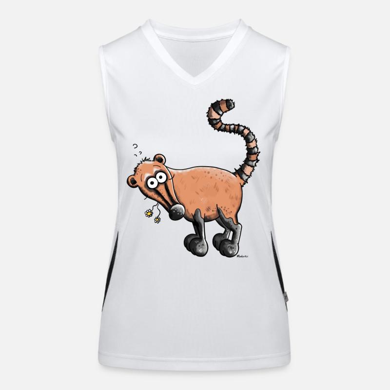 Funny Coati Women's Functional Contrast Tank Top