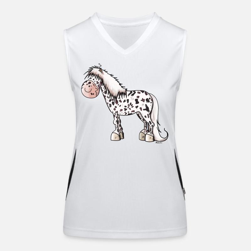 Robe tachetée du cheval Débardeur respirant contrasté Femme