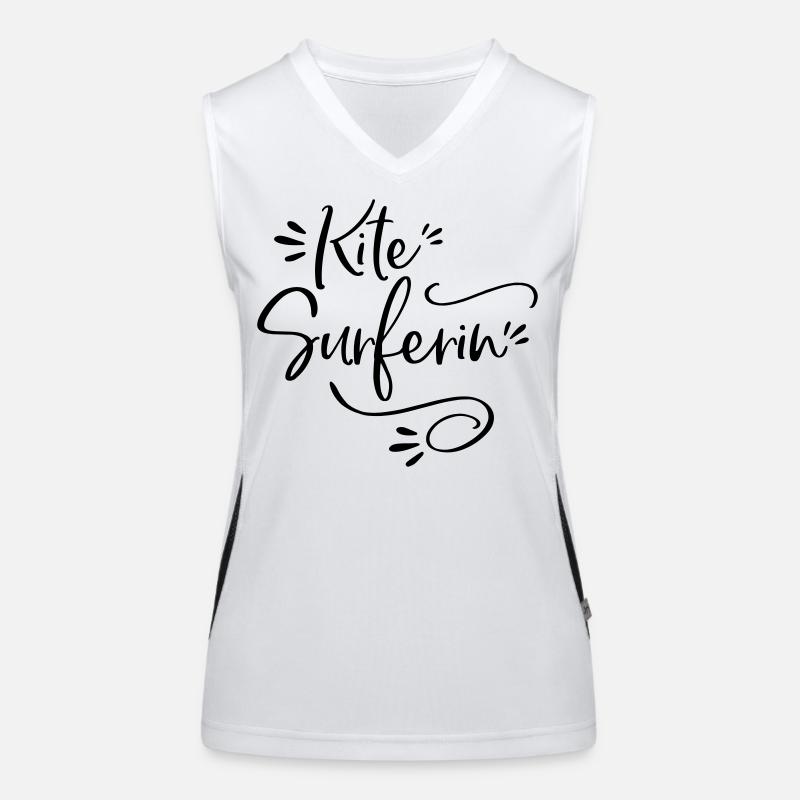 Kitesurferin Kite surfen Geschenk Funktionelles Kontrast-Tank Top für Frauen