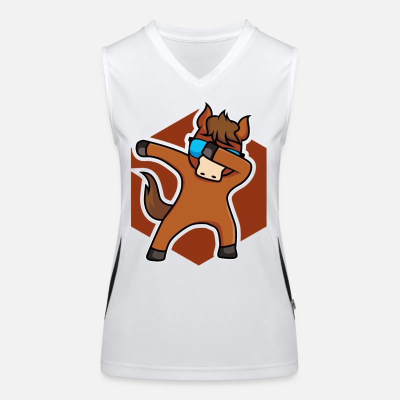 Cheval de cheval cheval - design Débardeur respirant contrasté Femme