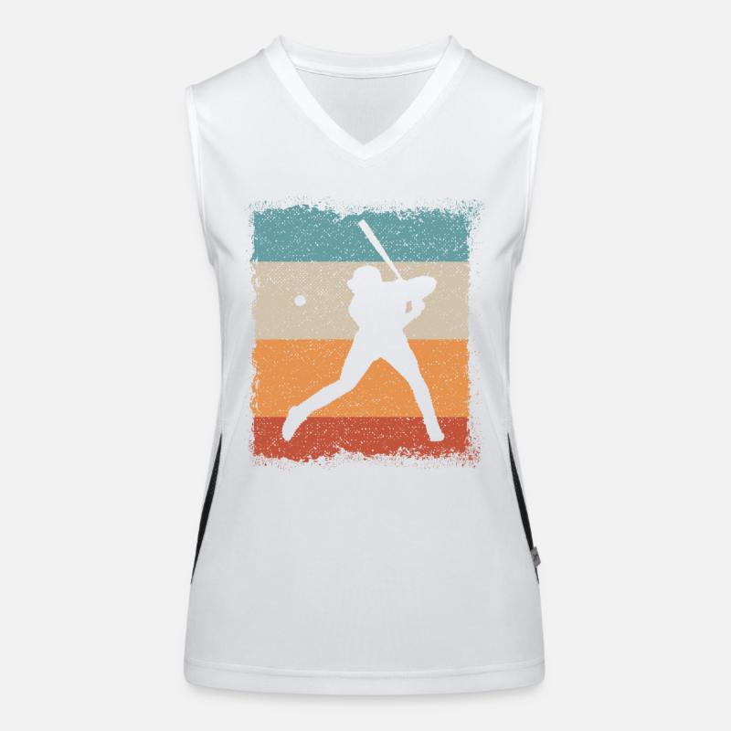 Baseballer baseball batte Débardeur respirant contrasté Femme