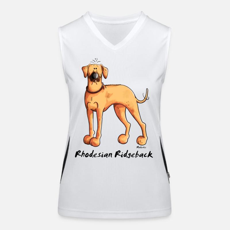 Drôle Rhodesian Ridgeback Débardeur respirant contrasté Femme