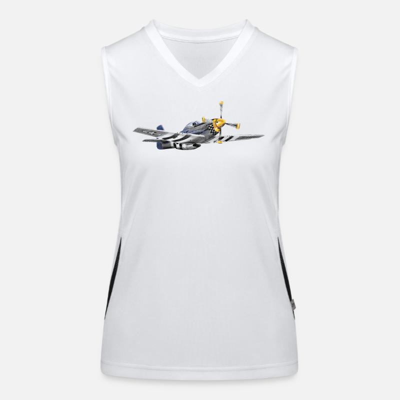 P-51 Débardeur respirant contrasté Femme