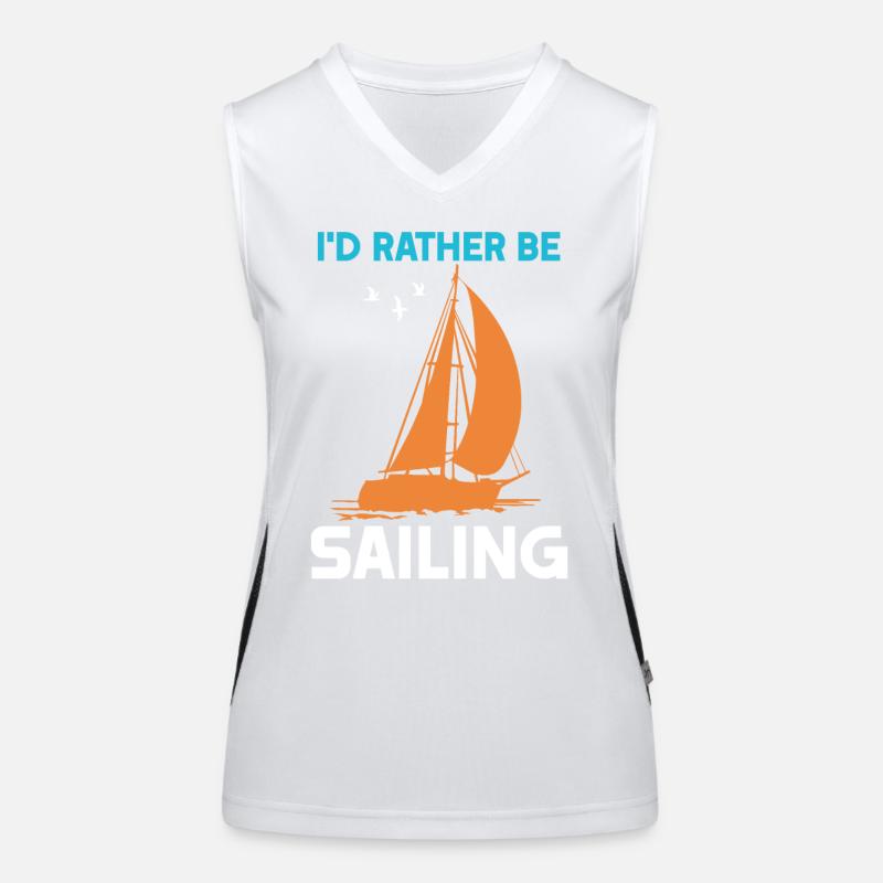 I'd rather be Sailing Funktionelles Kontrast-Tank Top für Frauen
