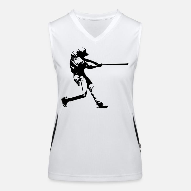 Baseball design Women's Functional Contrast Tank Top