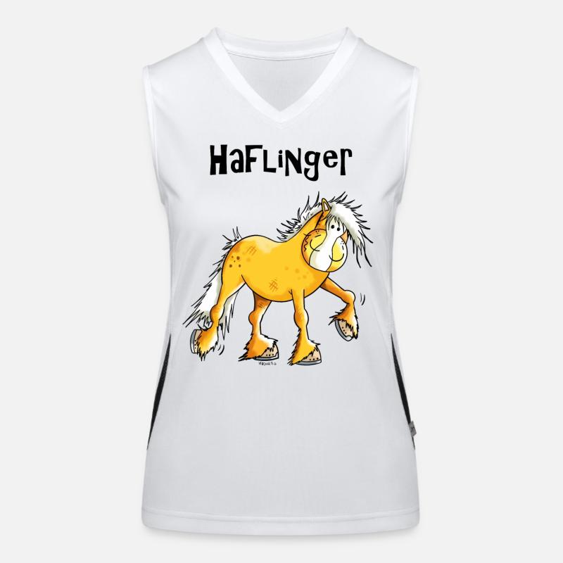 Drôle Haflinger Débardeur respirant contrasté Femme