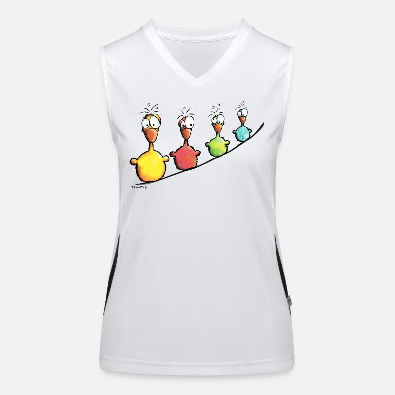 Cute Birds Women's Functional Contrast Tank Top