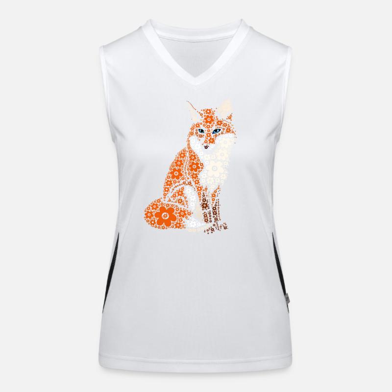Fuchs blüht fantastisches Tier Funktionelles Kontrast-Tank Top für Frauen