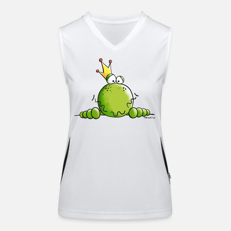 Frosch mit Krone Funktionelles Kontrast-Tank Top für Frauen