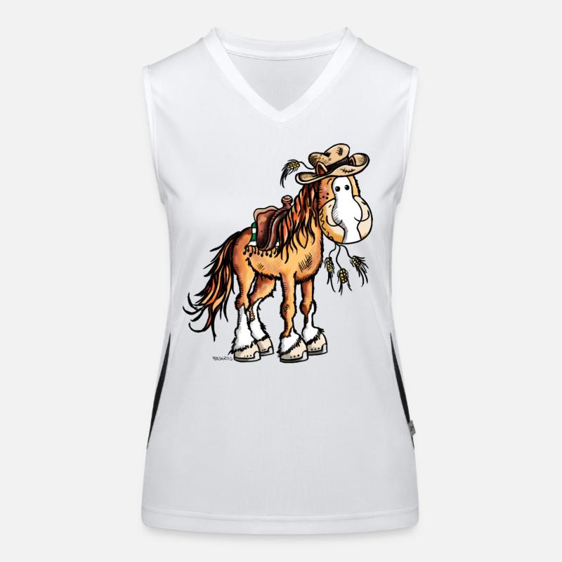 Western Cheval Débardeur respirant contrasté Femme
